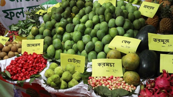 রসালো-রঙিন ফলের সমারোহে রাজধানীতে ৩ দিনের ফলমেলা শুরু